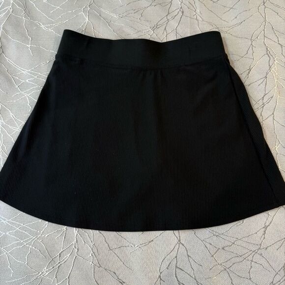 Freely Skort Black Sexy Slit Textured Fabric Side Pockets Golf Tennis SZ XS - Picture 5 of 10